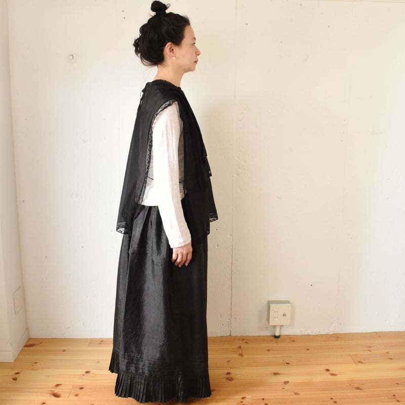BUNON(ブノン) Gather Tuck Skirt カディシルク ギャザータックスカート
