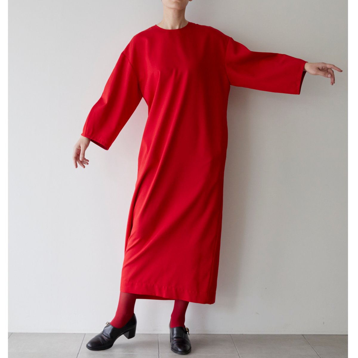 humoresque(ユーモレスク) relax dress シルクウール ワンピース 