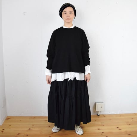 suzuki takayuki( スズキタカユキ) tiered skirt ウールガーゼ ティアードスカート