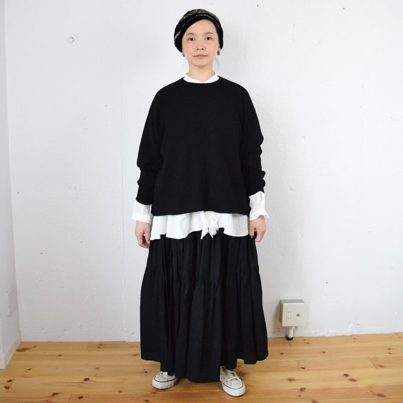 suzuki takayuki( スズキタカユキ) tiered skirt ウールガーゼ テ