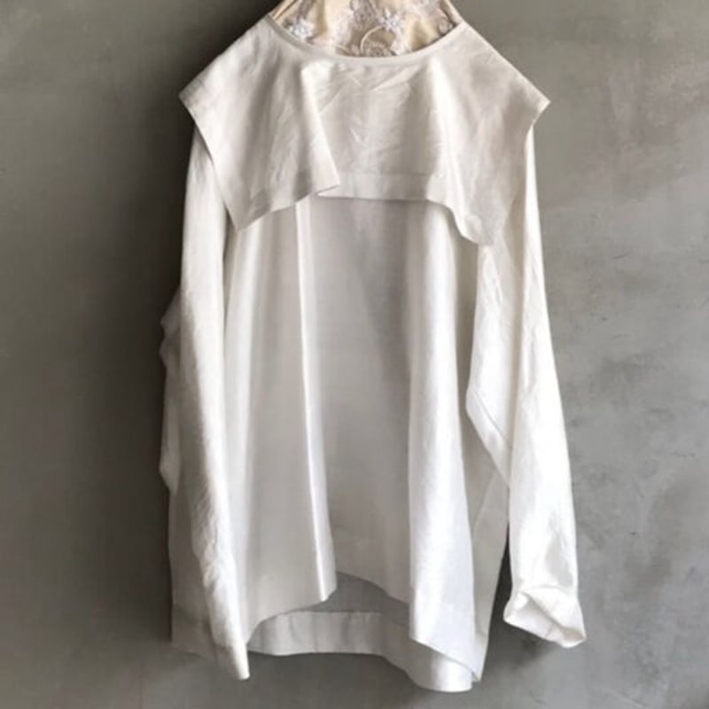 BUNON(ブノン) Back Button Sailor Blouse カディシルク セーラ...