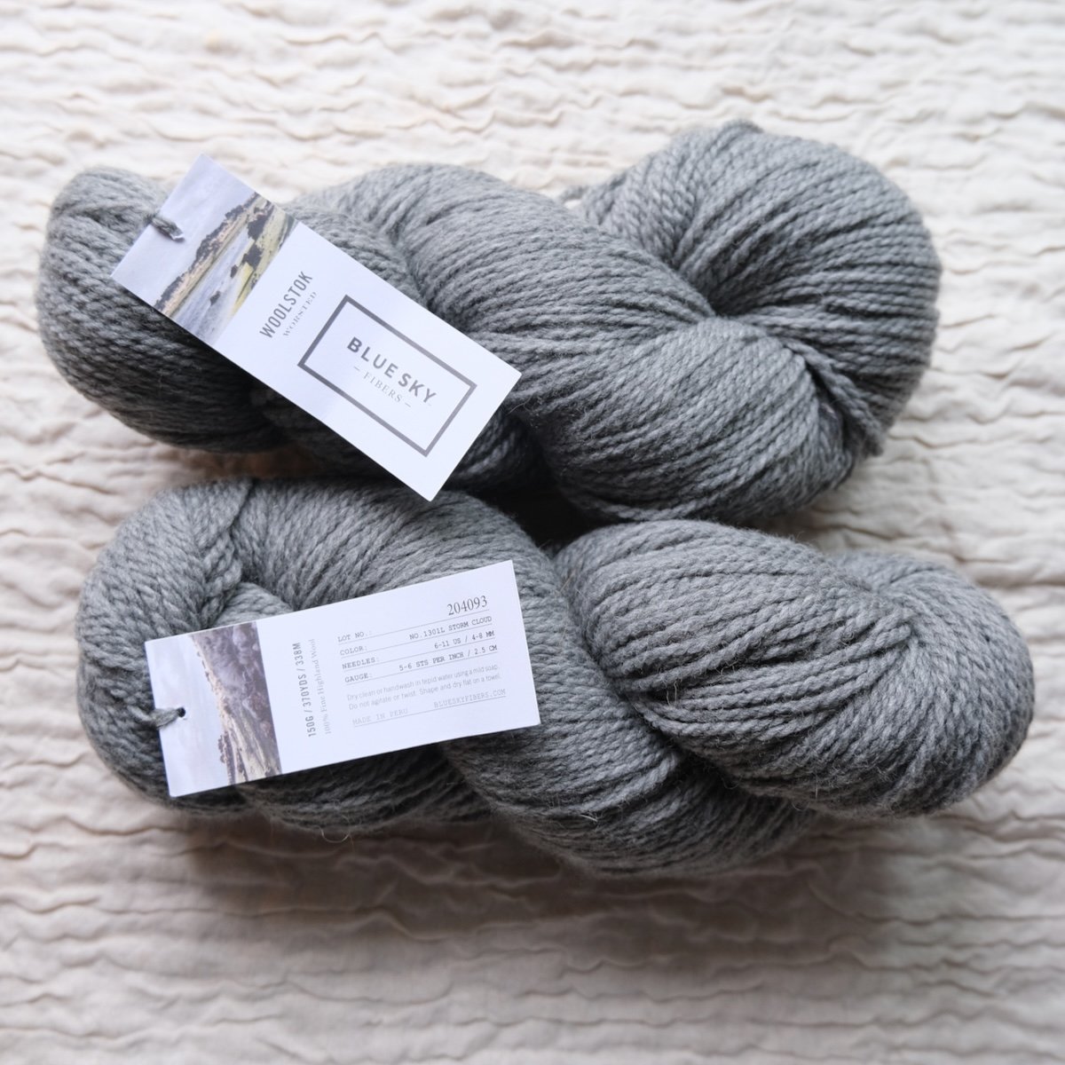 150g かせ - Blue Sky Fibres 「WOOLSTOK - WORSTED」 