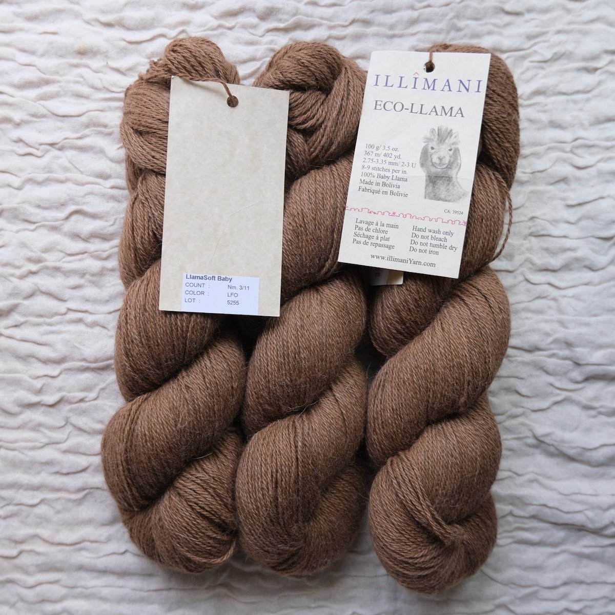 illimani 『ECO LLAMA』無染色ベビーリャマ100% Fingering wei