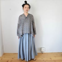 TOWAVASE(トワヴァーズ）Louis Blouse 更紗プリント チュニックブラウス /gray