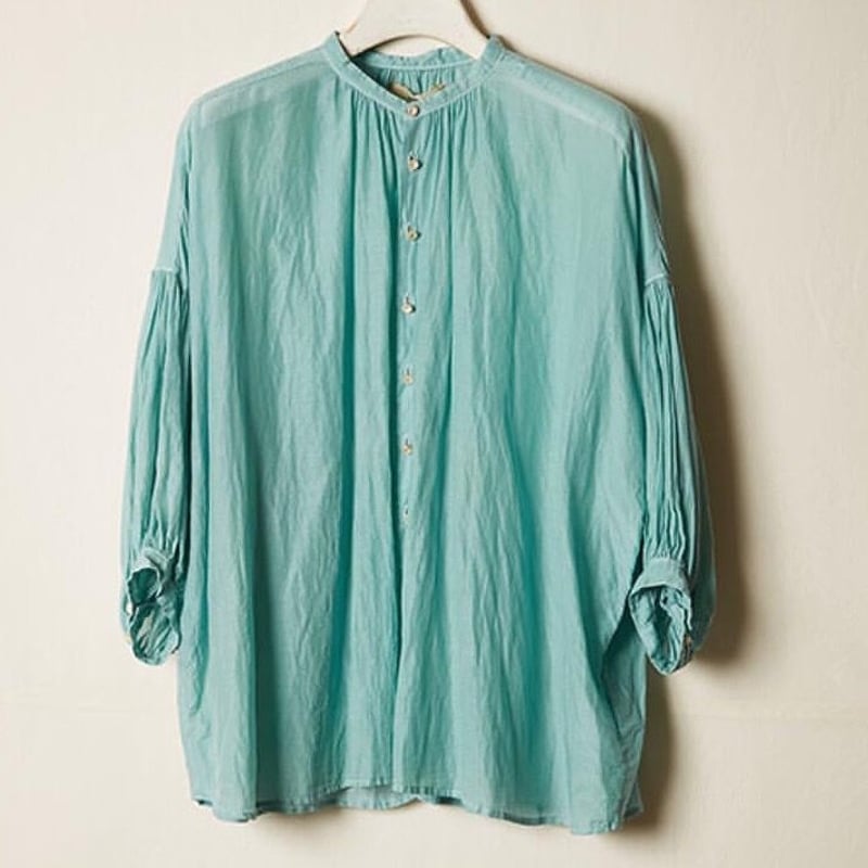 suzuki takayuki(スズキタカユキ) puff-sleeve blouse シルク...