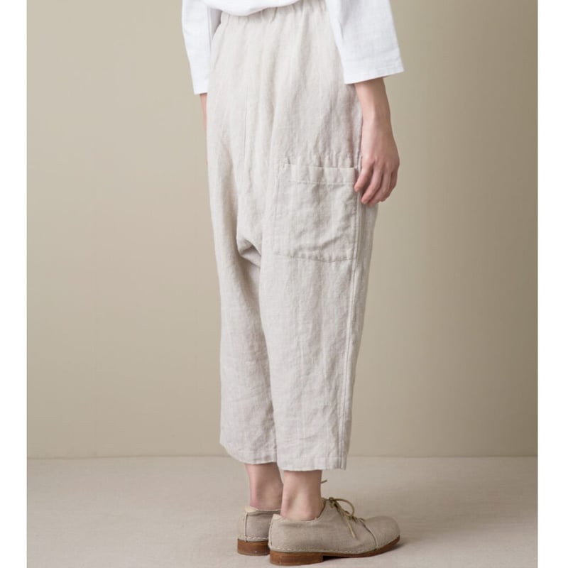 Vlas Blomme(ヴラスブラム) Work Linen（Random Stripe）サル...