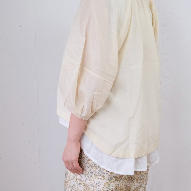 BUNON (ブノン) Khadi Silk Hand Print & Embroidery 