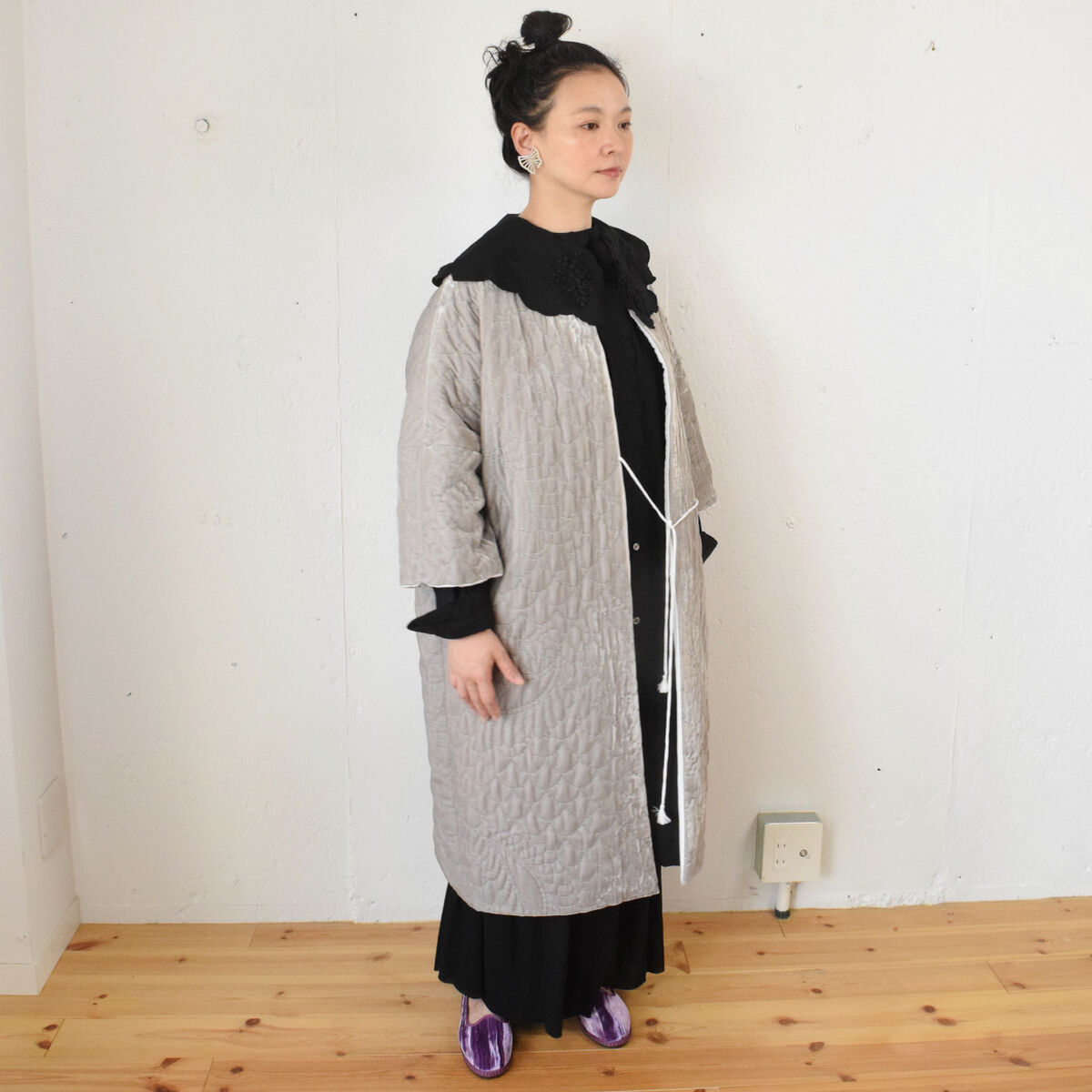 TOWAVASE：Permanent TOWAVASE Velvet Quilted Robe