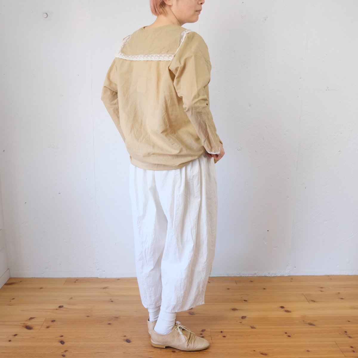 TOWAVASE(トワヴァーズ）Leavers blouse コットンリネン セーラー 