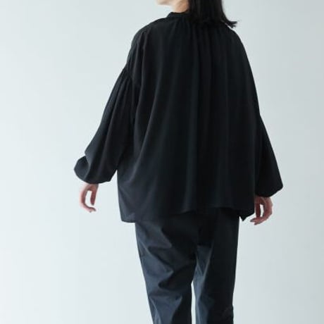 【定番】humoresque（ユーモレスク）gather blouse silk シルク100% ギャザーブラウス（2色）