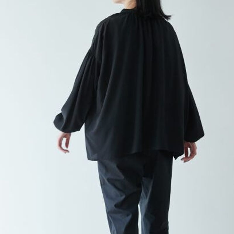 定番】humoresque（ユーモレスク）gather blouse silk シルク ギャ