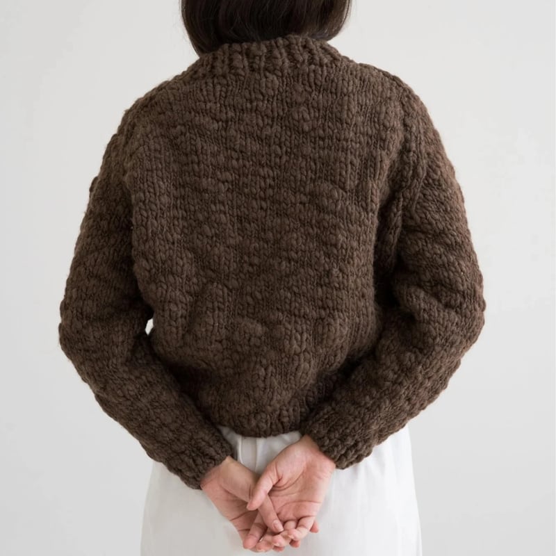 OUND(オウンド) CAVEN - HAND KNITTED WOOL JUMPER スラブ