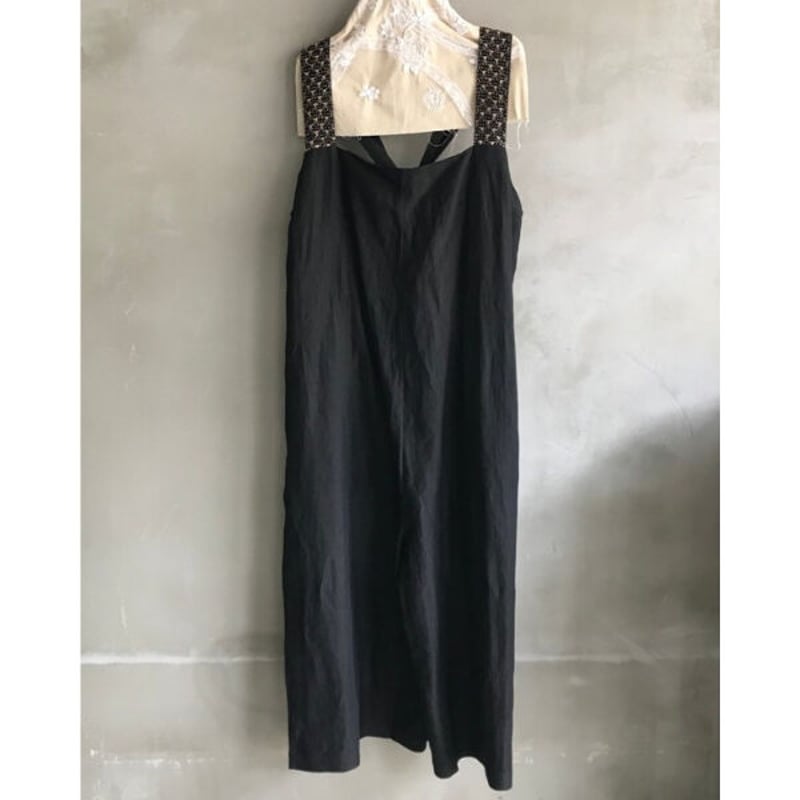 BUNON(ブノン) - Embroidery Overalls リネンコットン サロペット