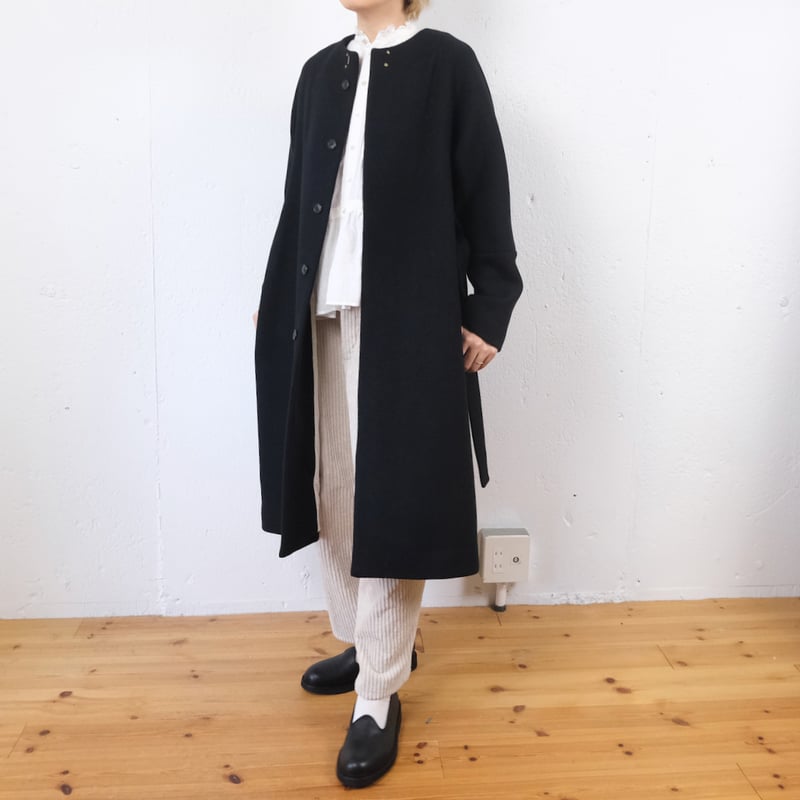 suzuki takayuki (スズキタカユキ)no-collar coat ラウンドネック suzuki takayuki (スズキタカユキ)no-collar coat ラウンドネック