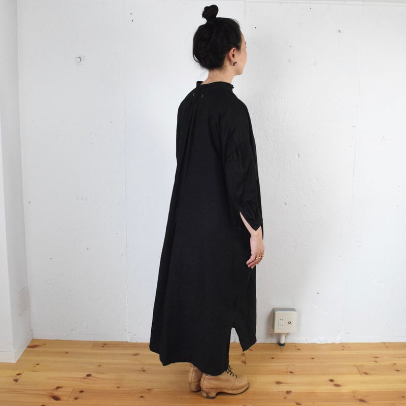 suzuki takayuki peasant dress black 01 高級ブランド - ワンピース