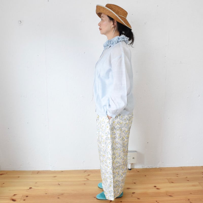 BUNON(ブノン) Frill Collar Blouse コットンシルク フリル衿ブラウス...