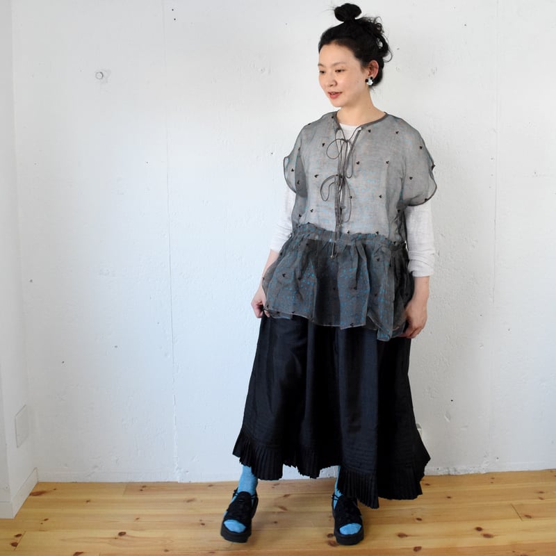 bunon ブノン Cotton Silk Gather TuckSkirt 【公式通販】