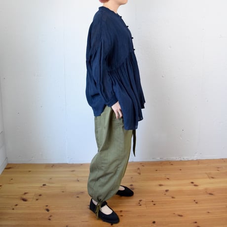 suzuki takayuki (スズキタカユキ)chinese knot buttons blouse リネン ノット釦付きブラウス