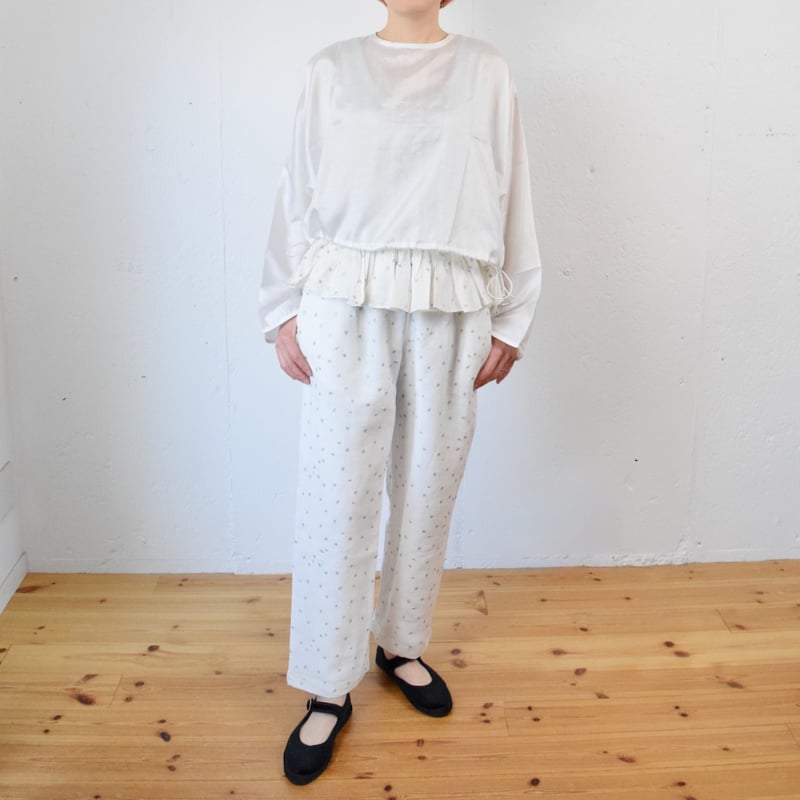 bunon embroidery flap pants M