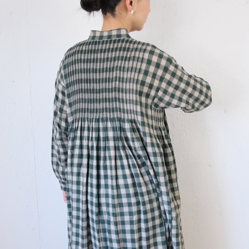 ❁¨̮maison de soil ピンタック×ギンガムチェックワンピース