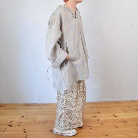 【定番/2025春夏 新色】BUNON(ブノン) シルク 花柄プリント+刺繍 ワイドパンツ