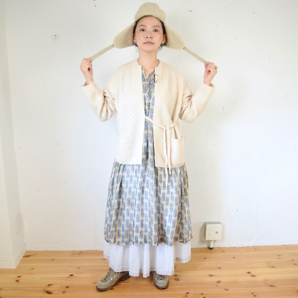 TOWAVASE(トワヴァーズ）Charlie Dress 更紗プリント ロングワンピース 