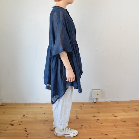 suzuki takayuki (スズキタカユキ) jellyfish pullover リネン ギャザープルオーバー