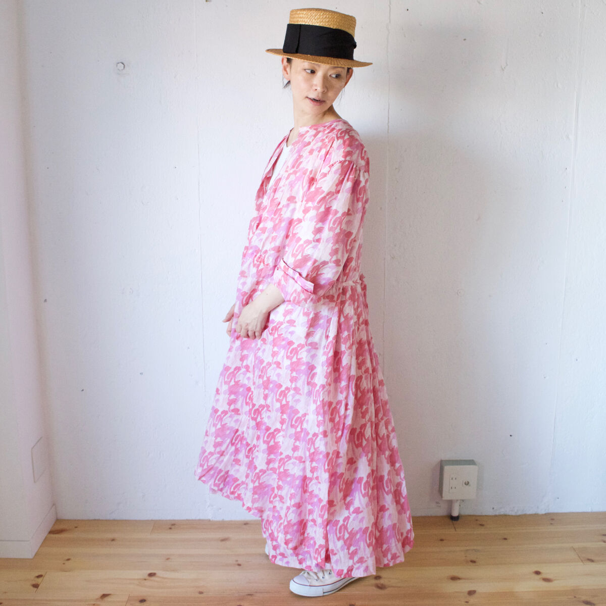 BUNON ブノン EmbroideryFrillDress ロングワンピース