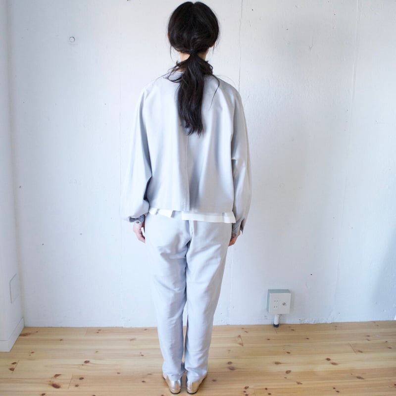 humoresque(ユーモレスク) collarless jacket コットンシルク 単衣...