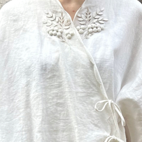 TOWAVASE(トワヴァーズ）Bon Voyage Blouse カシュクールブラウス（ホワ