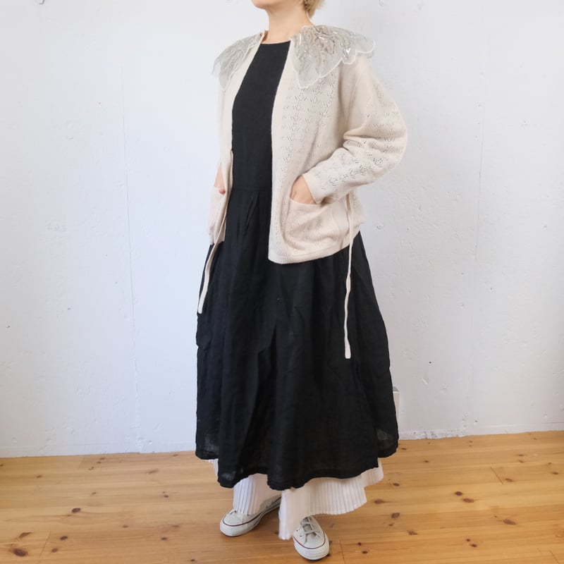 TOWAVASE(トワヴァーズ)Panier1p-cardigan/collar カシミヤ 付 TOWAVASE(トワヴァーズ)Panier1p-cardigan/collar カシミヤ 付
