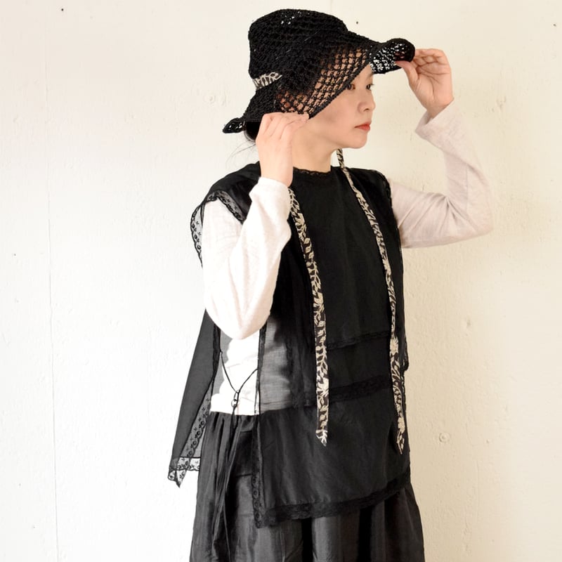 TOWAVASE(トワヴァーズ）Leavers Tablier / black | Le Ni
