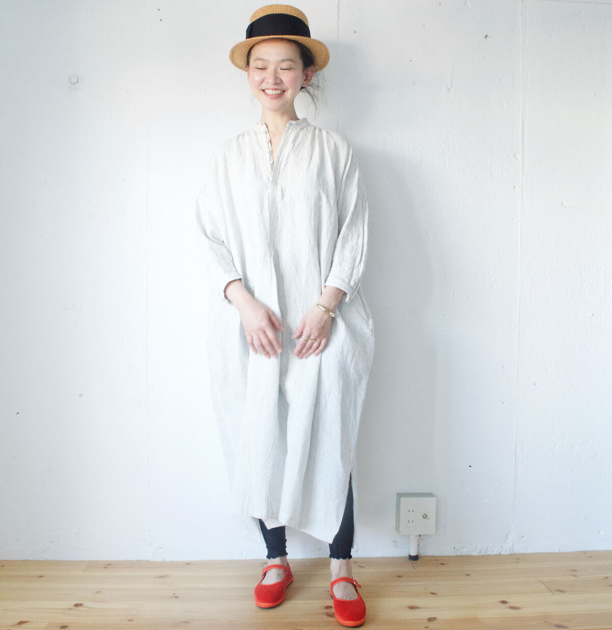 suzuki takayuki (スズキタカユキ) peasant dress II リネン...