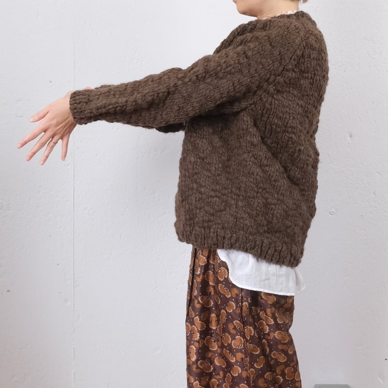 OUND(オウンド) CAVEN - HAND KNITTED WOOL JUMPER スラブ