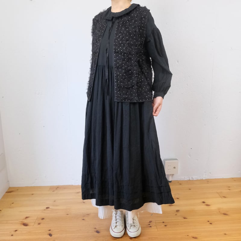 BUNON(ブノン) KhadiSilk Organdy Hydrangea Gilet シル