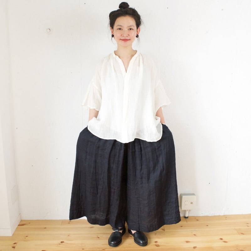 suzuki takayuki (スズキタカユキ) culotte pantsリネンコットンガ...