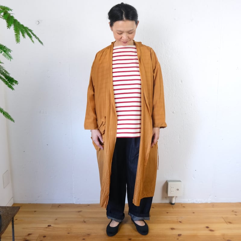 TOWAVASE(トワヴァーズ）Volant silk robe シルク ローブ/renga(
