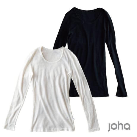 JOHA（ヨハ）Blouse メリノウール100% 長袖Tシャツ