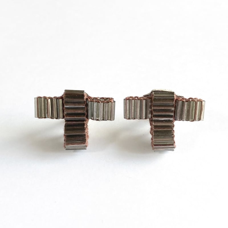 新品・未使用 tamas タマス joy ピアス brown ビンテージ ビーズ 