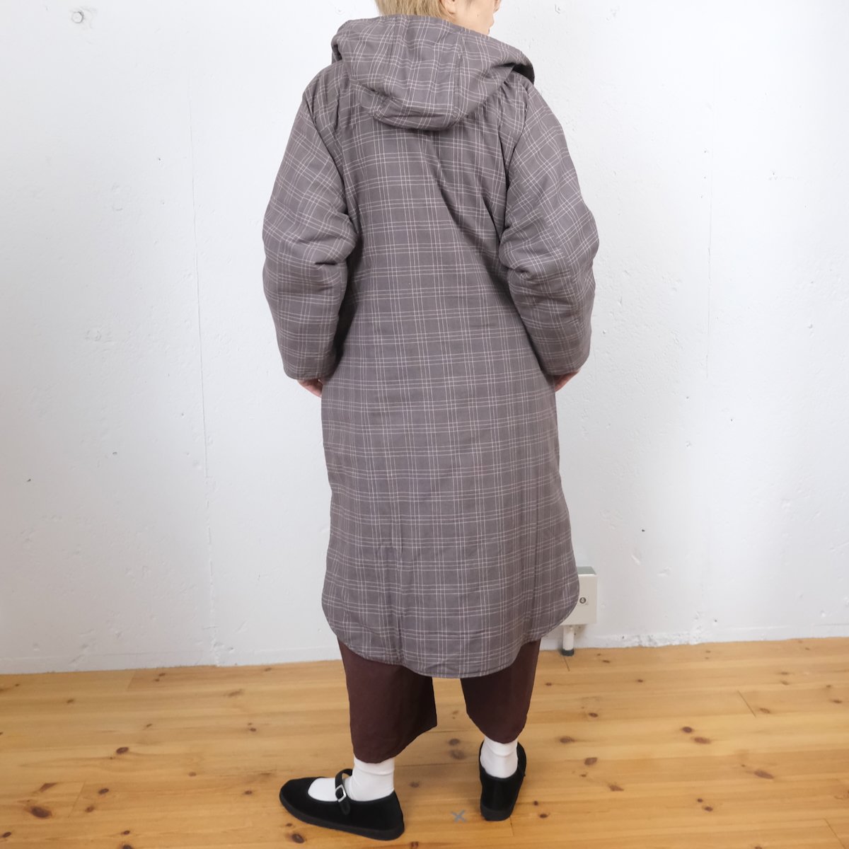 BUNON（ブノン）embroidery fooded coat エンブロイダリー キルティン...