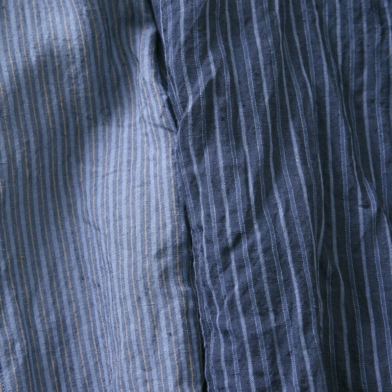 Vlas Blomme(ヴラスブラム) Vintage Stripe リネンストライプ シャツ