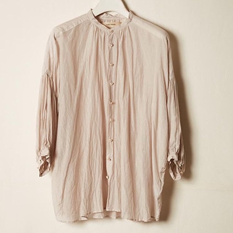 suzuki takayuki(スズキタカユキ) puff-sleeve blouse シルク...