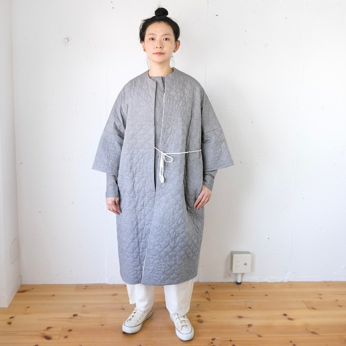 towavase カディコットン キルトローブ　ホワイト towavase カディコットン キルトローブ ホワイト 【公式通販】
