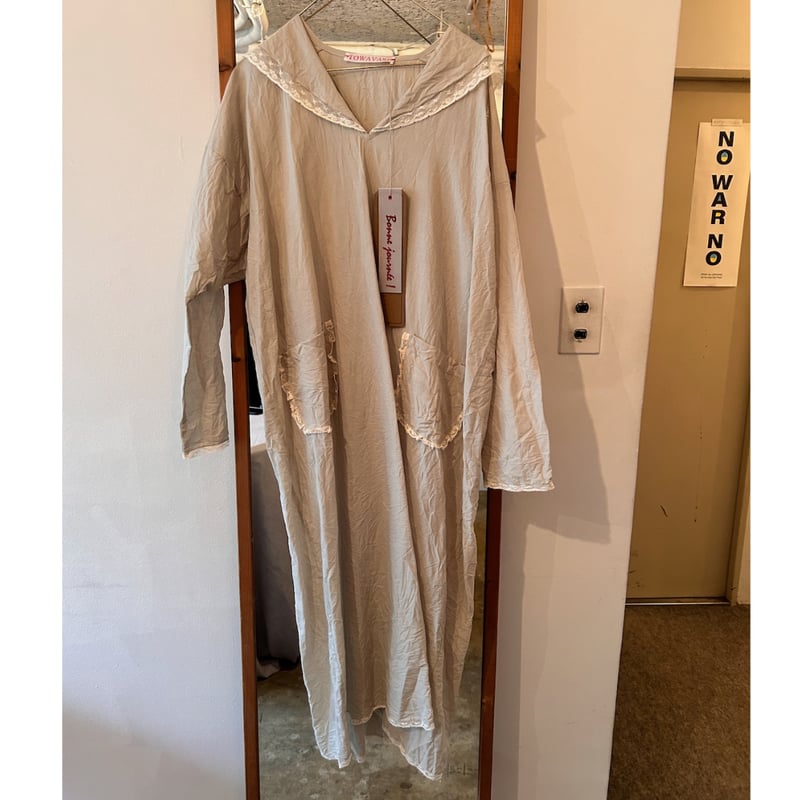 TOWAVASE(トワヴァーズ）Leavers dress コットンリネン セーラーカラー 