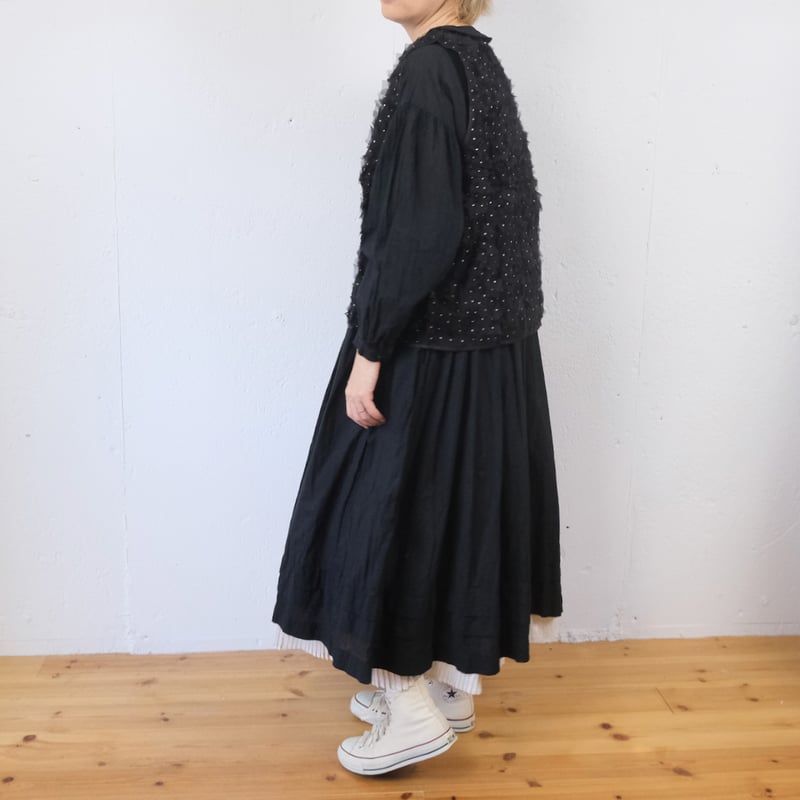 BUNON(ブノン) KhadiSilk Organdy Hydrangea Gilet シル