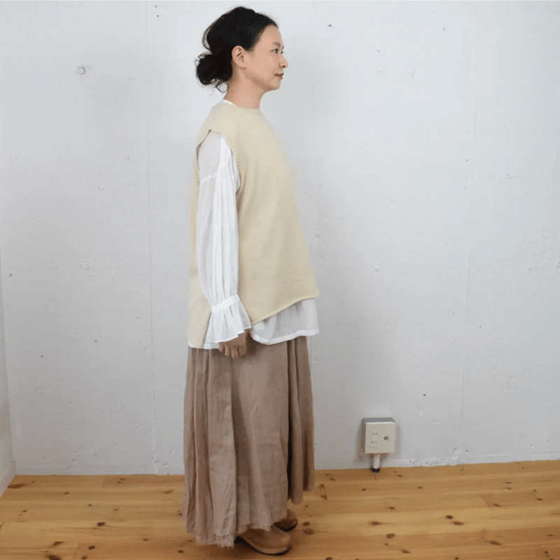 suzuki takayuki (スズキタカユキ) knitted vest カシミヤシルク