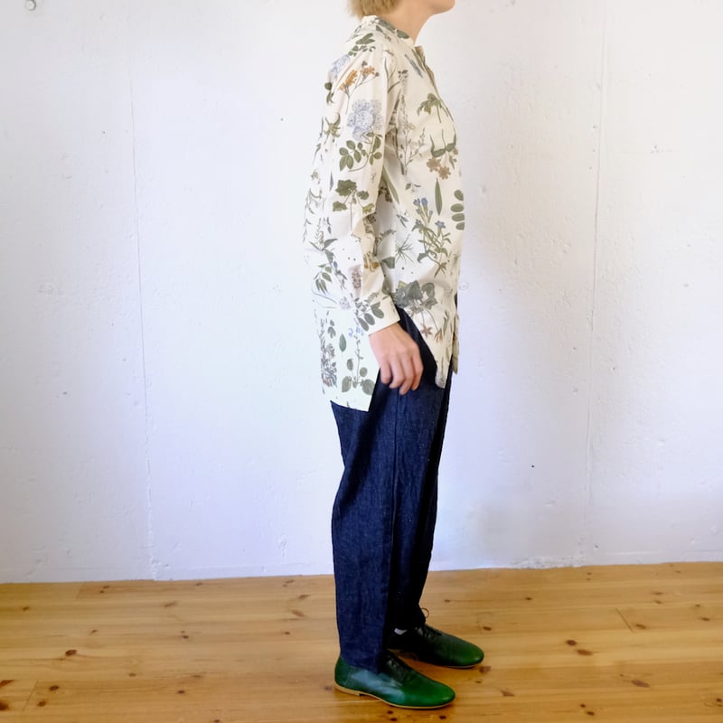 Gauze# ガーゼ チャーリーパンツ リネン 生成ecru et pousse