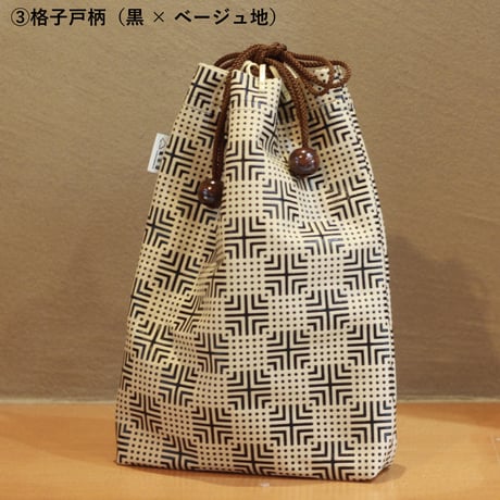 漆プリント巾着