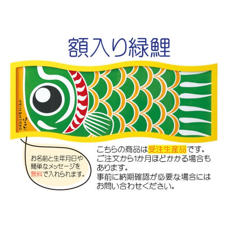 額入り鯉のぼり