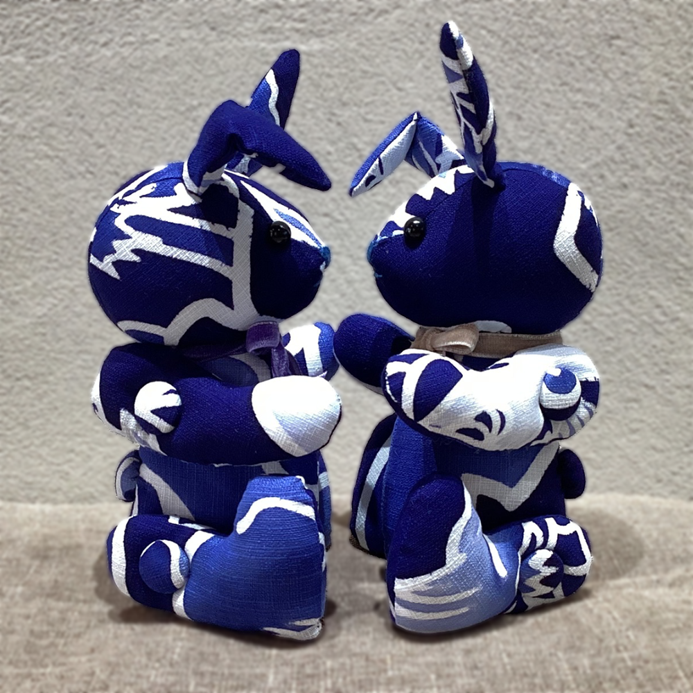 青峰　焼〆波うさぎ あお色いわいうさぎ※必ず購入手順をご確認ください!! | 亀染屋